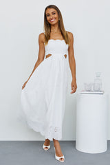 Sunny Times Midi Dress White