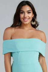 Off Shoulder Front Slit Dress