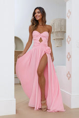 The Label Rosette Gown Pink