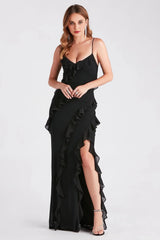 Melrose Formal Mesh Ruffle Mermaid Dress