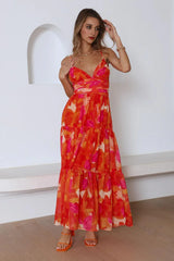 Like A Sunflower Midi Dress Orange