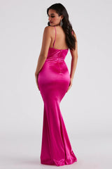 Nahla Formal Satin Mermaid Dress