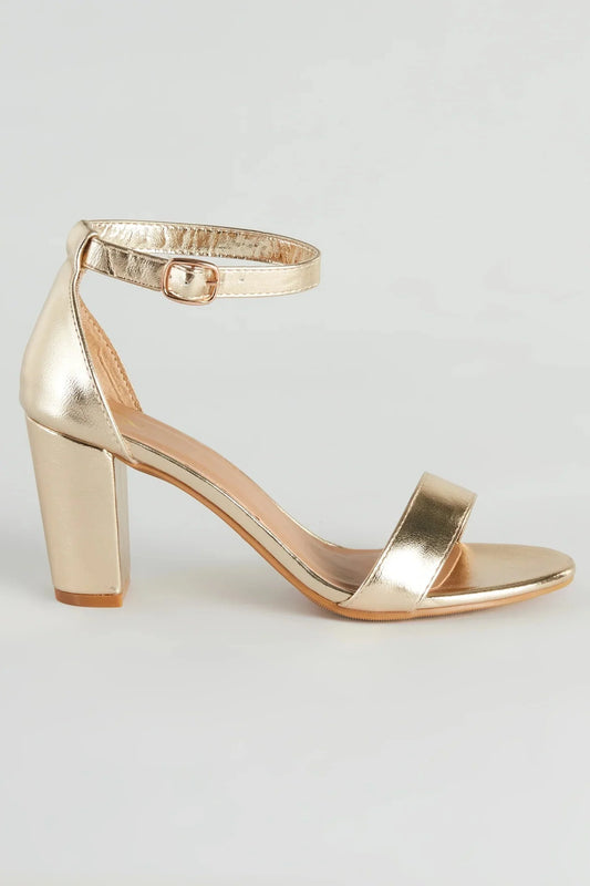 Star Struck Metallic Block Heels