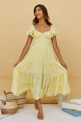 Serendipitous Moments Maxi Dress Yellow