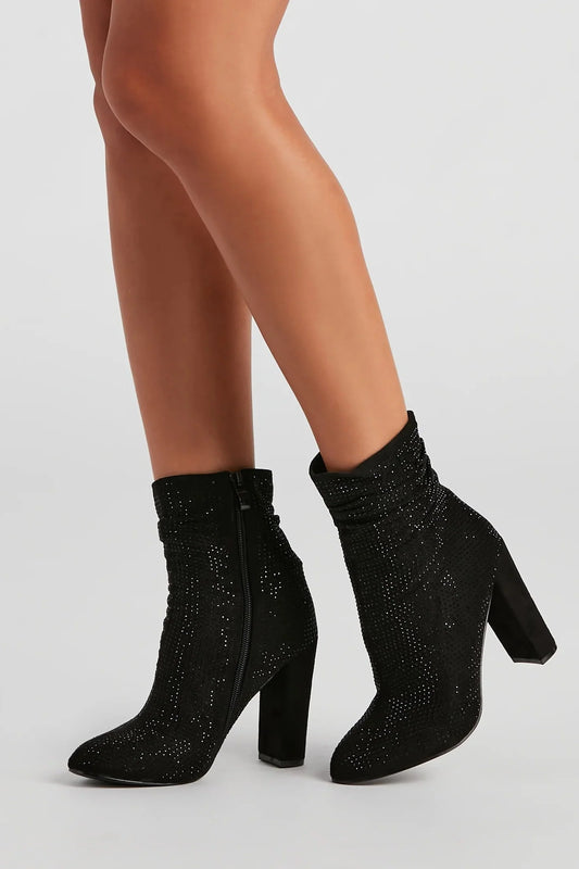 Sparkle Society Rhinestone Booties