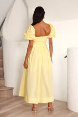 Birthday Picnic Maxi Dress Yellow