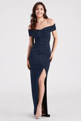 Formal Glitter Wrap Dress