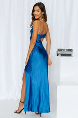 Oceanic Eyes Maxi Dress Royal Blue