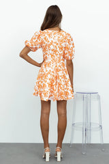 Optimistic Sights Dress Orange