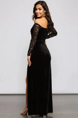 Formal Velvet And Lace Mermaid Dress