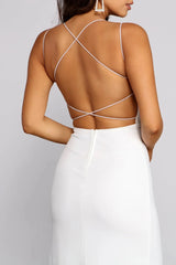 Lace-Up Back Formal Dress