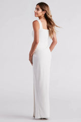 Savannah Formal Crepe Long Dress