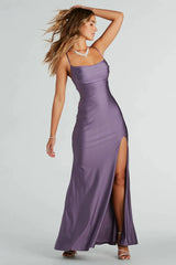 Quincy A-Line High Slit Formal Dress