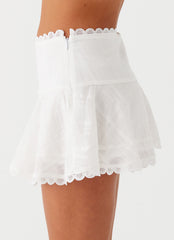 Hundred Percent Mini Skirt - White