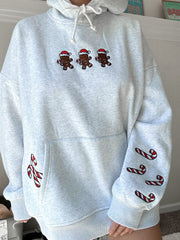 Pearl Grey Gingerbread Recipe Christmas Embroider Hoodie