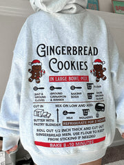 Pearl Grey Gingerbread Recipe Christmas Embroider Hoodie