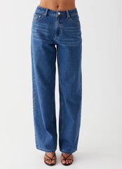 Keanna Low Rise Jeans - Indigo