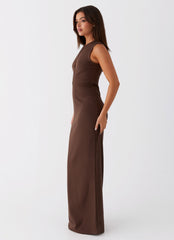 Shay Cut Out Maxi Dress - Chocolate