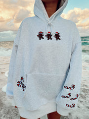 Pearl Grey Gingerbread Recipe Christmas Embroider Hoodie