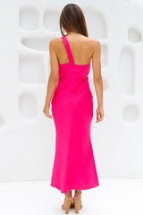 Adore Sunsets Midi Dress Fuchsia