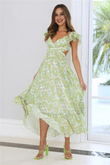 Angel Eyes Maxi Dress Green