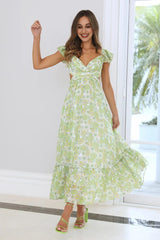 Angel Eyes Maxi Dress Green