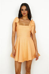 Beach Picnic Mini Dress Orange