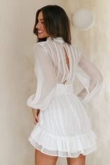 Blossoming Words Dress White