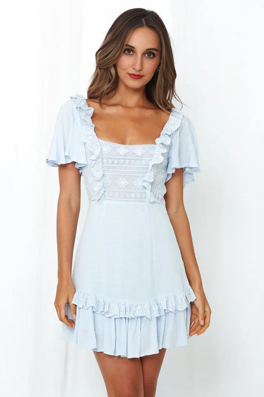 Brick Road Bliss Dress Steel Blue