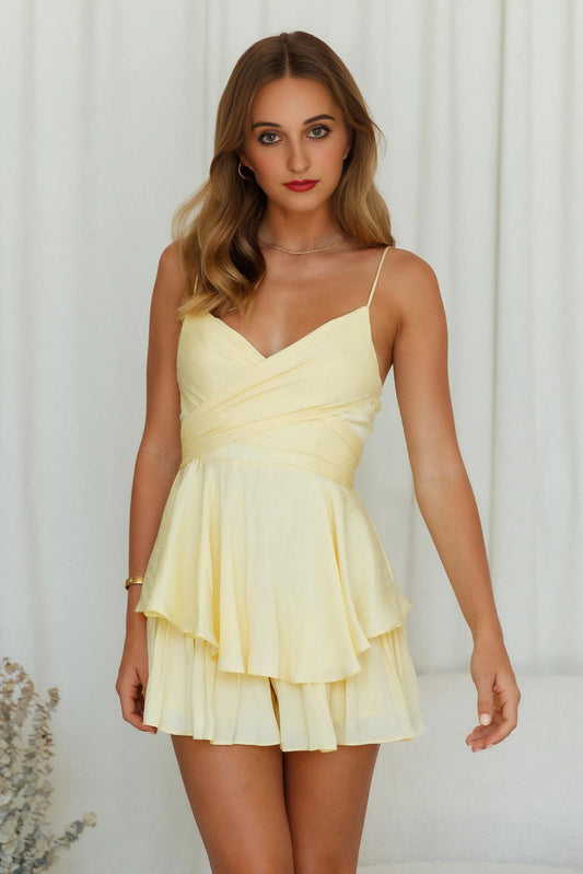 Canary Road Romper Light Yellow