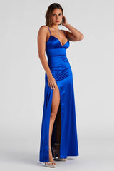 Carmen High-Slit Satin Formal Dress