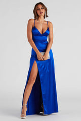 Carmen High-Slit Satin Formal Dress