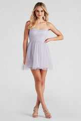 Claire Sequin Tulle Party Dress