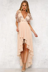 Close To The Edge Maxi Dress Rose Gold