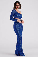 Emmie Formal Sequin One-Shoulder Dress