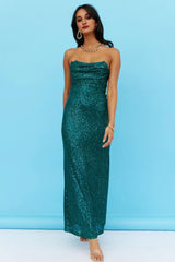 Finest Words Maxi Dress Green Sequin