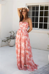 Dainty Events Strapless Maxi Dress Pink